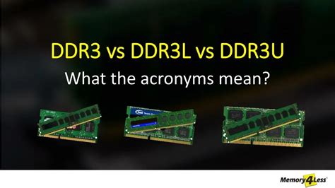 ddr3 vs ddr3l|Infographics: Difference between DDR3, DDR3L & DDR3U.
